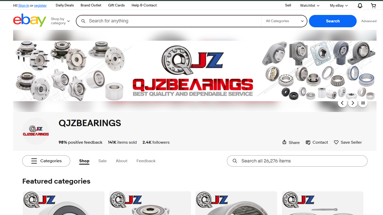 eBay Store Screenshot
